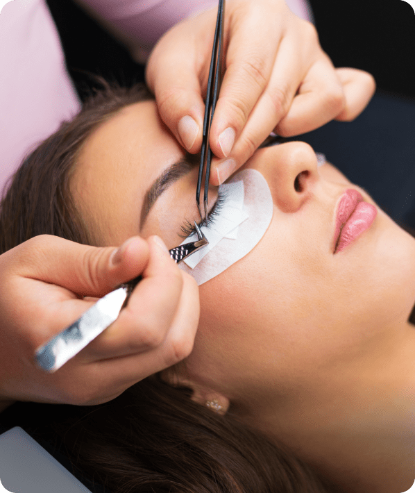 Eyelash extension application process