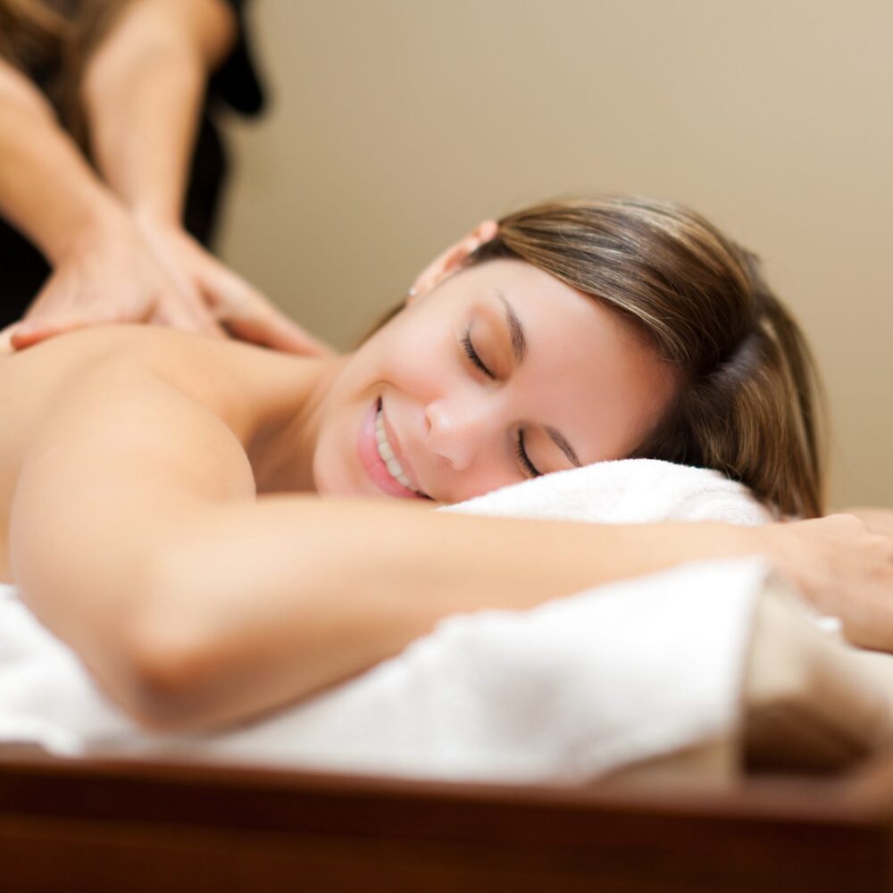 Peaceful massage therapy session